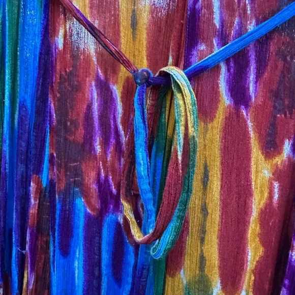 Sacred Threads Rainbow Y2K Hippie Boho Pride Dress - Picture 7 of 10